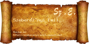 Szeberényi Emil névjegykártya