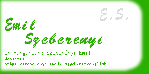 emil szeberenyi business card